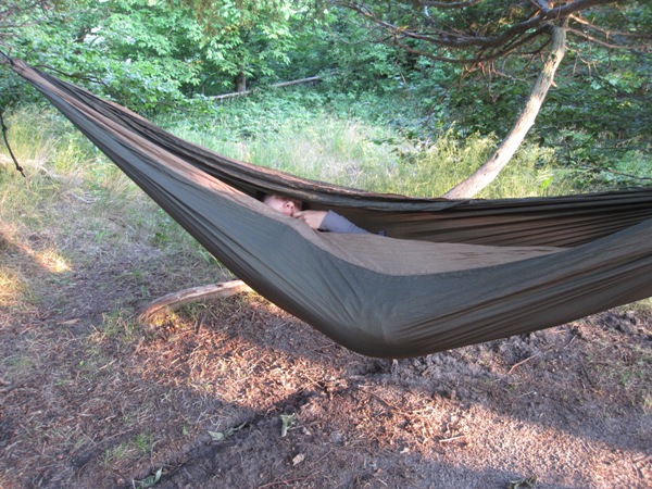 Resting my weary feet.