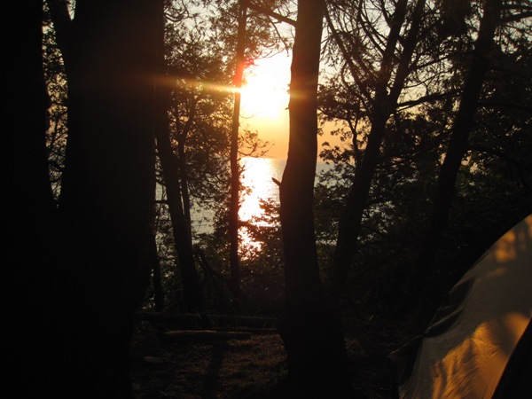 Sunset from camp.
